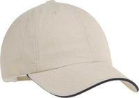 Port Authority C852 Sandwich Bill Cap - Beige Navy - Khaki / One Size Fits Most