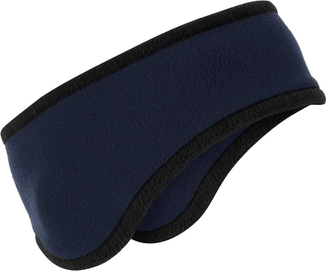 Port Authority C916 Two-Color Fleece Headband - Navy - Navy / One Size Fits Most