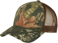 Port Authority C930 Structured Camouflage Mesh Back Cap - Mossy Oak New Break-Up Brown - Mossy Oak Break Up Brown / 7