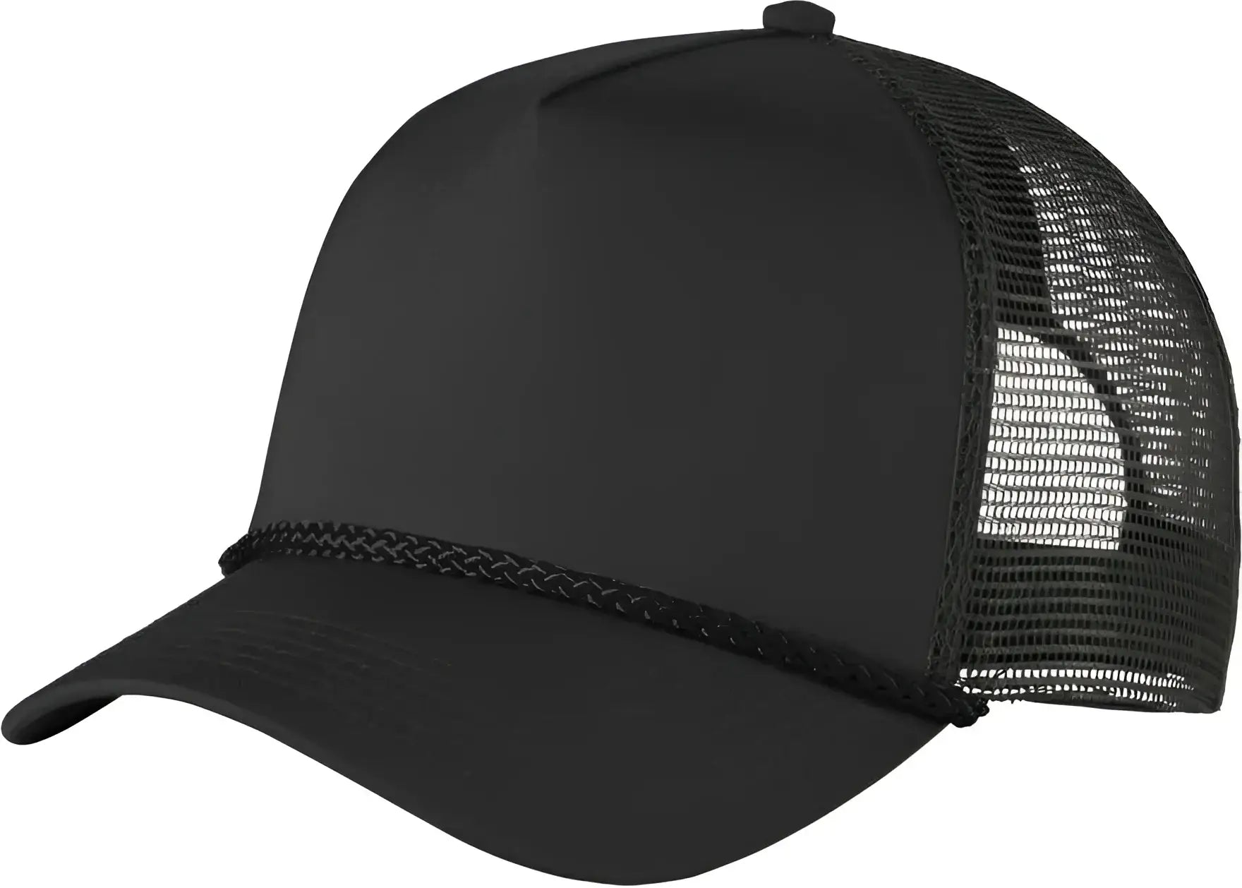 Port Authority C932 5-Panel Snapback Cap - Black - Black / One Size Fits Most