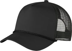 Port Authority C932 5-Panel Snapback Cap - Black - Black / One Size Fits Most