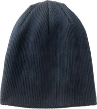 Port Authority C935 Rib Knit Slouch Beanie - Dress Blue Navy Iron Gray - Navy Dark Gray / One Size Fits Most