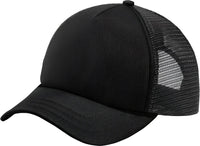 Port Authority C936 5-Panel Twill Foam Trucker Cap - Black Black - Black / One Size Fits Most