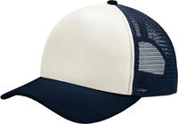 Port Authority C936 5-Panel Twill Foam Trucker Cap - Ivory Navy - Ivory Navy / One Size Fits Most