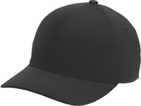 Port Authority C938 Flexfit Delta Cap - Black - Black / 7’’ - 7 3/8’’