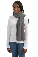 Port Authority FS01 R-Tek Fleece Scarf - Midnight Heather - Dark Gray / One Size Fits Most
