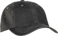 Port Authority PWU Garment-Washed Cap - Black - Black / 7 1/4’’ - 7 5/8’’