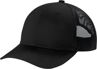 Port Authority YC112 Youth Snapback Trucker Cap - Black - Black / Youth OSFM