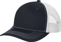Port Authority YC112 Youth Snapback Trucker Cap - Rich Navy White - Navy White / Youth OSFM