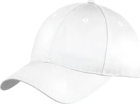 Port & Company C914 Six-Panel Unstructured Twill Cap - White - White / One Size Fits Most