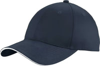 Port & Company C919 Unstructured Sandwich Bill Cap - Navy White - Navy White / One Size Fits Most