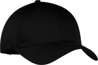 Port & Company CP80 Port & Companysix-Panel Twill Cap - Black - Black / One Size Fits Most