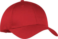 Port & Company CP80 Port & Companysix-Panel Twill Cap - Red - Red / One Size Fits Most