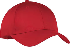 Port & Company CP80 Port & Companysix-Panel Twill Cap - True Red - Red / One Size Fits Most