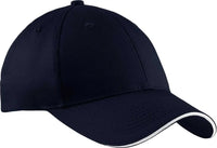 Port & Company CP85 Port & CompanySandwich Bill Cap - Navy White - Navy White / One Size Fits Most