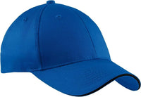 Port & Company CP85 Port & CompanySandwich Bill Cap - Royal Black - Royal Black / One Size Fits Most