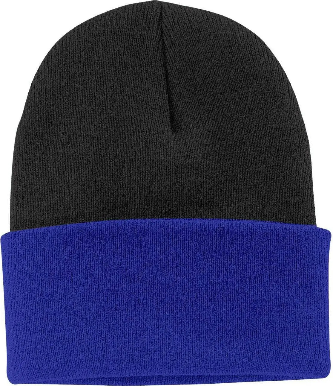 Port & Company CP90 Knit Cap with Cuff - Black Athletic Royal - Black Royal / One Size Fits Most