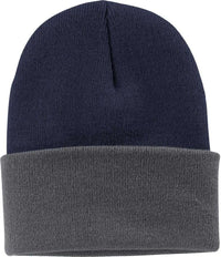 Port & Company CP90 Knit Cap with Cuff - Navy Athletic Oxford - Navy Dark Gray / One Size Fits Most