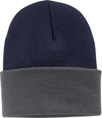 Port & Company CP90 Knit Cap with Cuff - Navy Athletic Oxford - Navy Dark Gray / One Size Fits Most