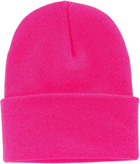 Port & Company CP90 Knit Cap with Cuff - Neon Pink Glo - Hot Pink / One Size Fits Most