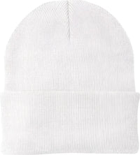 Port & Company CP90 Knit Cap with Cuff - White - White / One Size Fits Most