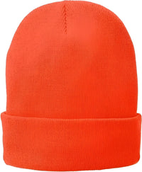 Port & Company CP90L Fleece-Lined Knit Cap with Cuff - Athletic Orange - Orange / One Size Fits Most