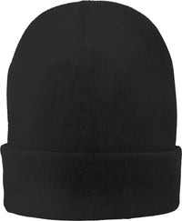 Port & Company CP90L Fleece-Lined Knit Cap with Cuff - Black - Black / One Size Fits Most