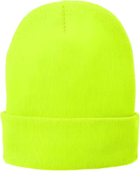 Port & Company CP90L Fleece-Lined Knit Cap with Cuff - Neon Yellow - Yellow / One Size Fits Most
