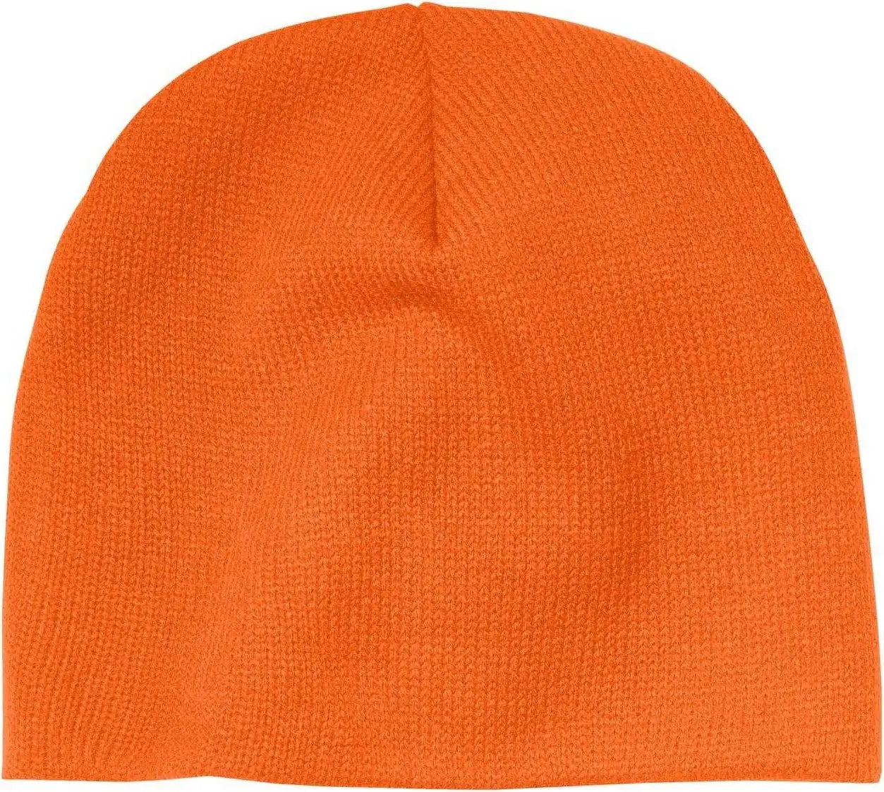 Port & Company CP91 Beanie Cap - Neon Orange - Orange / One Size Fits Most