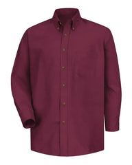 Red Kap SP90 Poplin Dress Shirt - Burgundy - Maroon / S