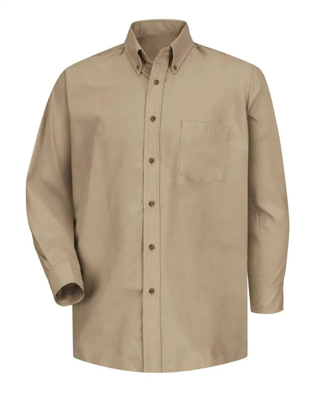 Red Kap SP90 Poplin Dress Shirt - Khaki - Sleeve 32 33 - Khaki / M