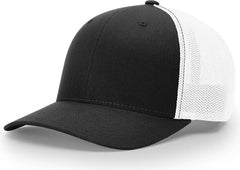 Richardson 110 R-Flex Trucker Cap - Black White - Black White / LG-XL