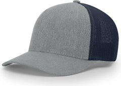 Richardson 110 R-Flex Trucker Cap - Heather Gray Navy - Gray Navy / LG-XL