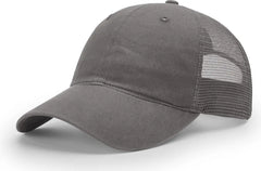 Richardson 111 Garment Washed Trucker Cap - Charcoal - Dark Gray / OSFM