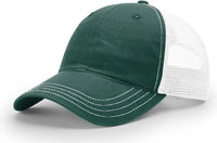 Richardson 111 Garment Washed Trucker Cap - Dark Green White - Forest White / OSFM