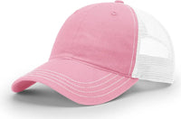 Richardson 111 Garment Washed Trucker Cap - Pink White - Pink White / S