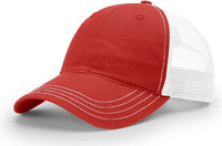 Richardson 111 Garment Washed Trucker Cap - Red White - Red White / OSFM