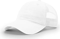 Richardson 111 Garment Washed Trucker Cap - White - White / OSFM