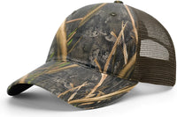 Richardson 111P Garment Washed Printed Trucker Cap - Mossy Oak Brown - Mossy Oak Brown / OSFM