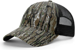 Richardson 111P Garment Washed Printed Trucker Cap - Realtree Original Black - Realtree Original Black / OSFM
