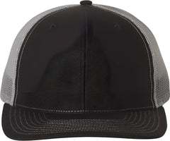 Richardson 112 Snapback Trucker Caps - Black Charcoal