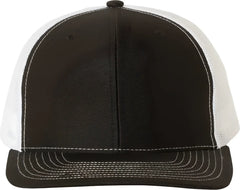 Richardson 112 Snapback Trucker Caps - Black White