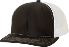 Richardson 112 Snapback Trucker Caps - Black White - Black White / SM