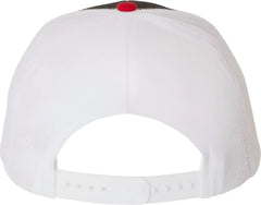 Richardson 112 Snapback Trucker Caps - Black White Red - Black White / OSFM