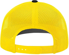 Richardson 112 Snapback Trucker Caps - Black Yellow - Black Yellow / One Size Fits Most