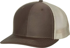 Richardson 112 Snapback Trucker Caps - Brown Khaki - Brown Khaki / OSFM