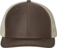 Richardson 112 Snapback Trucker Caps - Brown Khaki - Brown Khaki / OSFM