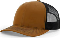 Richardson 112 Snapback Trucker Caps - Carmel Black - Tan Black / OSFM