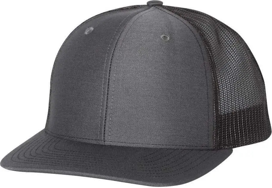 Richardson 112 Snapback Trucker Caps - Charcoal Black - Dark Gray Black / OSFM