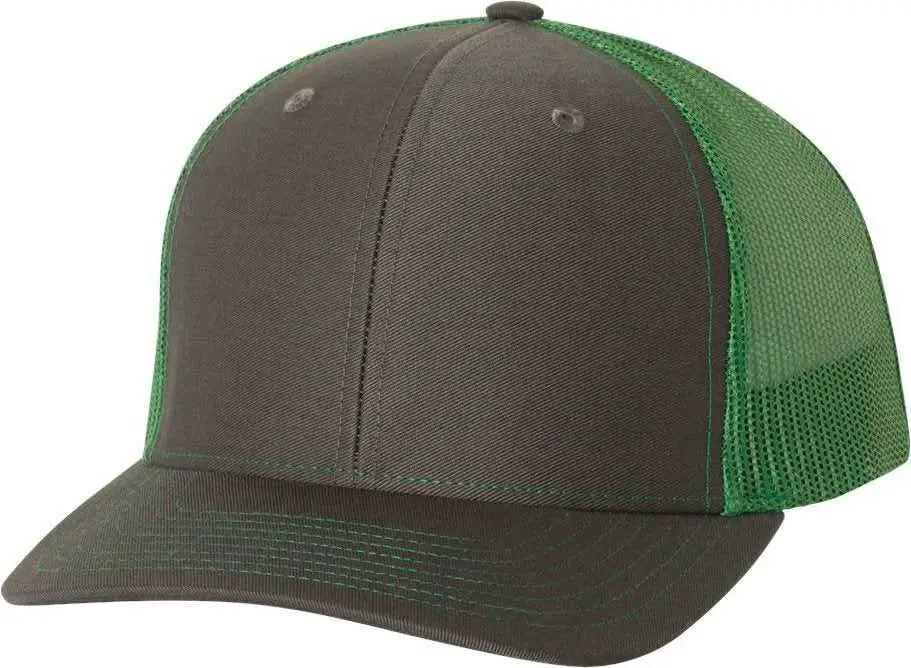 Richardson 112 Snapback Trucker Caps - Charcoal Kelly - Dark Gray Kelly / OSFM